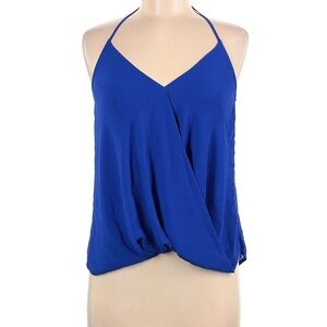 Naked Zebra Royal Blue Halter Top Blouse